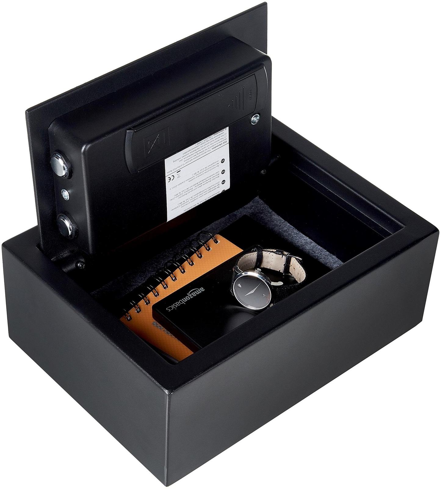Amazon Basics Small Slim Desk Drawer Security Safe with Programmable Electronic