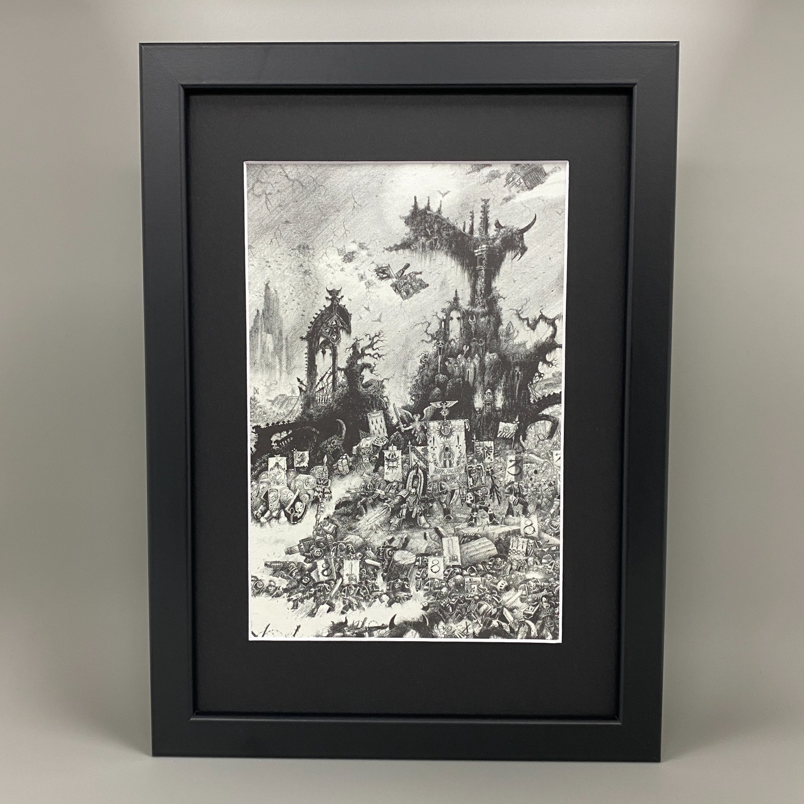 DARK ANGELS FRAMED ART SPACE MARINES JOHN BLANCHE WARHAMMER 40K 40,000