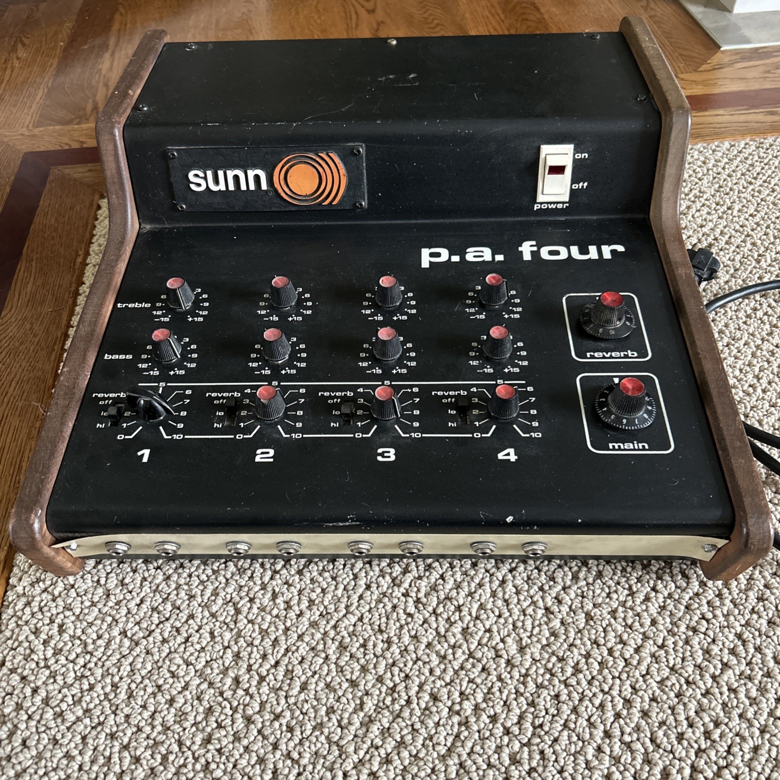 Sunn Vintage Pa Mixer Control Panel Controller Amp Sunn p.a. Four Works Great