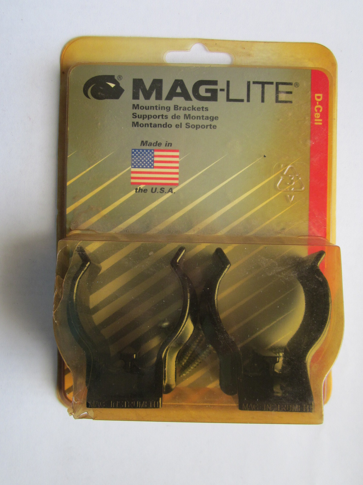 MAG-LITE  ASXD026 Mounting Bracket Clamp 2 Pack NOS 1997 D Cell NIP