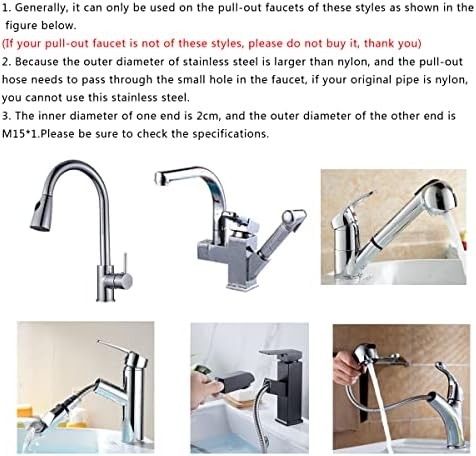 Kitchen 59-Inch or 150CM Pull Down Sink Faucet Replacement Pull Out Spray Head H