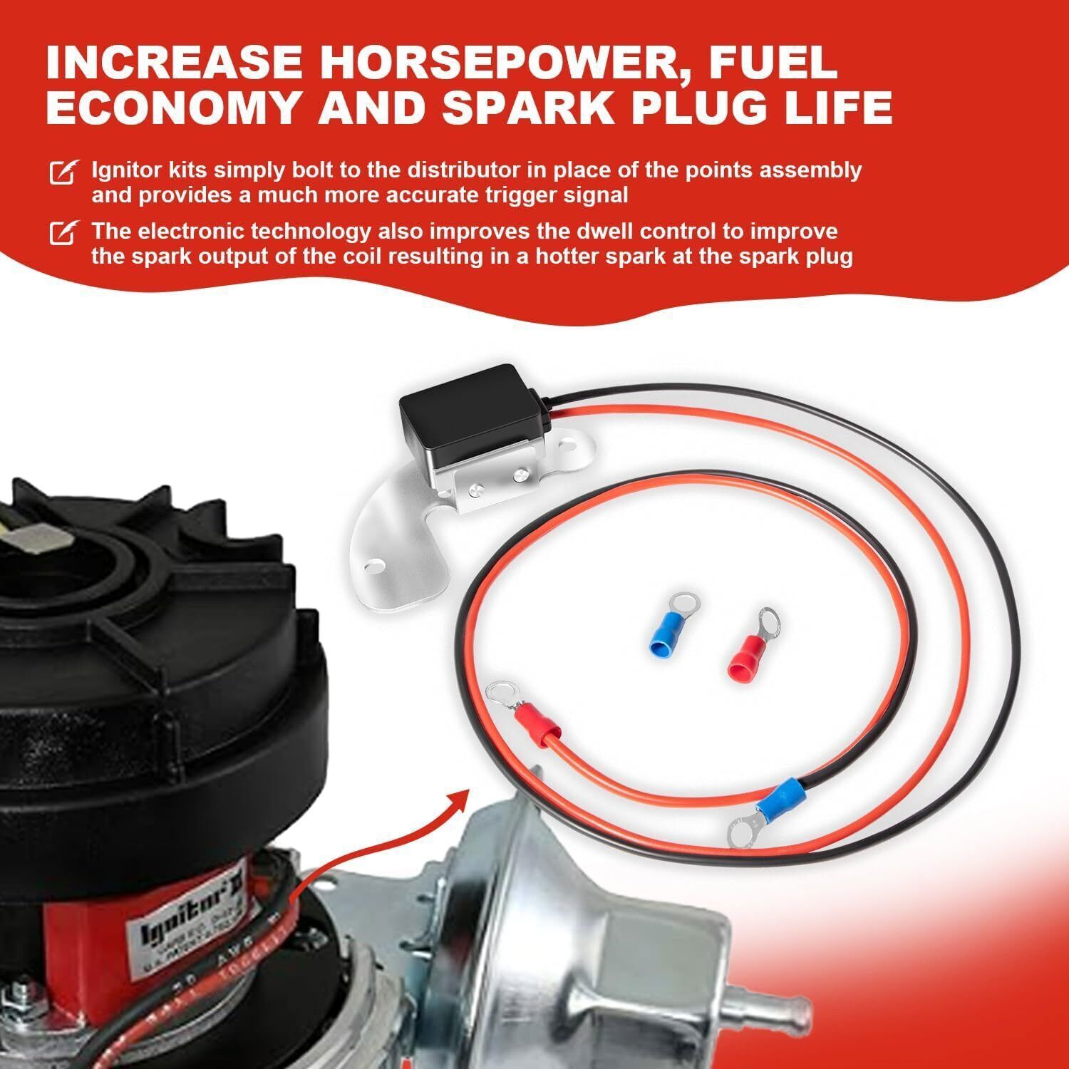 for 1181 Pertronix Ignitor Electronic Ignition Conversion for Delco 8 Cylinder