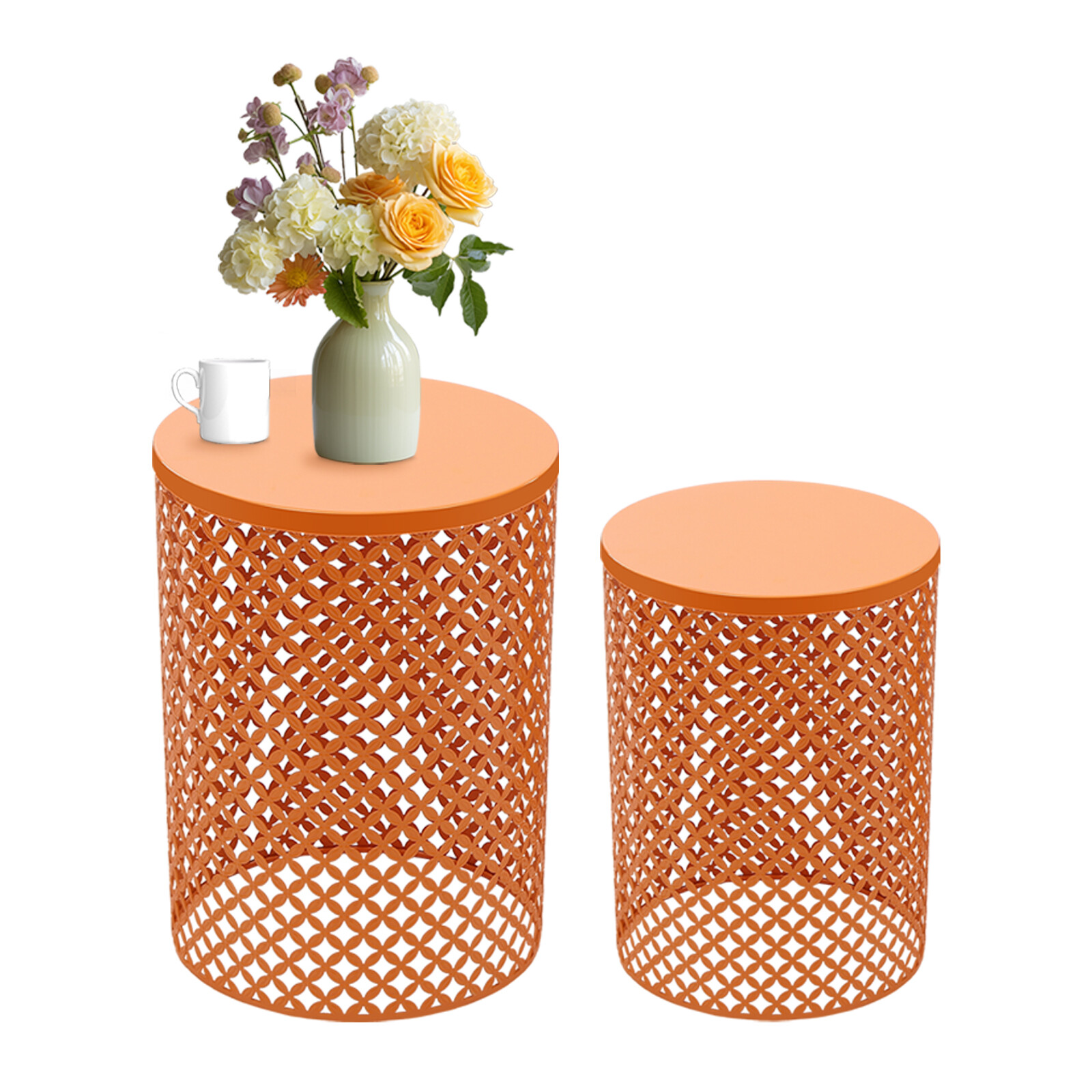Patio Side Tables Accent End Table Metal Outdoor Side Table round Out End Table