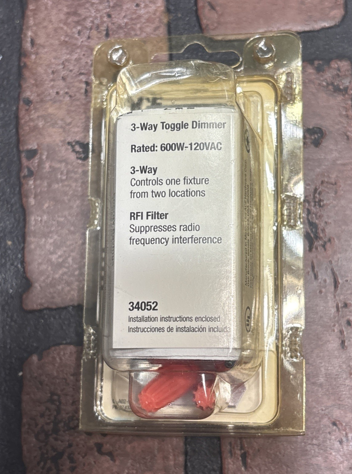 ACE Dimmer Toggle 34052 3 Way Switch