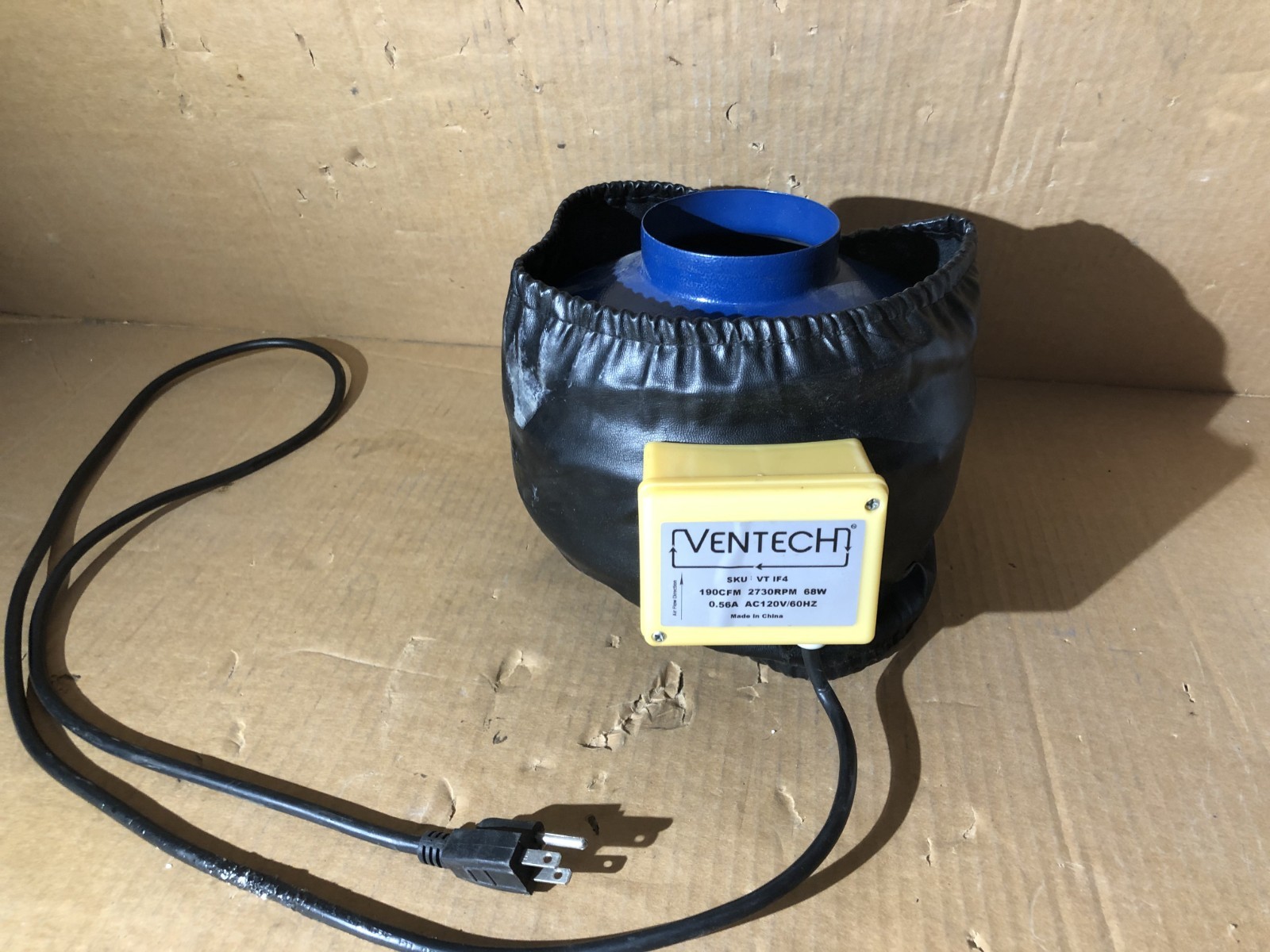 Ventech HVAC 6" Inline Duct Fan 190CFM Ventilation Blower