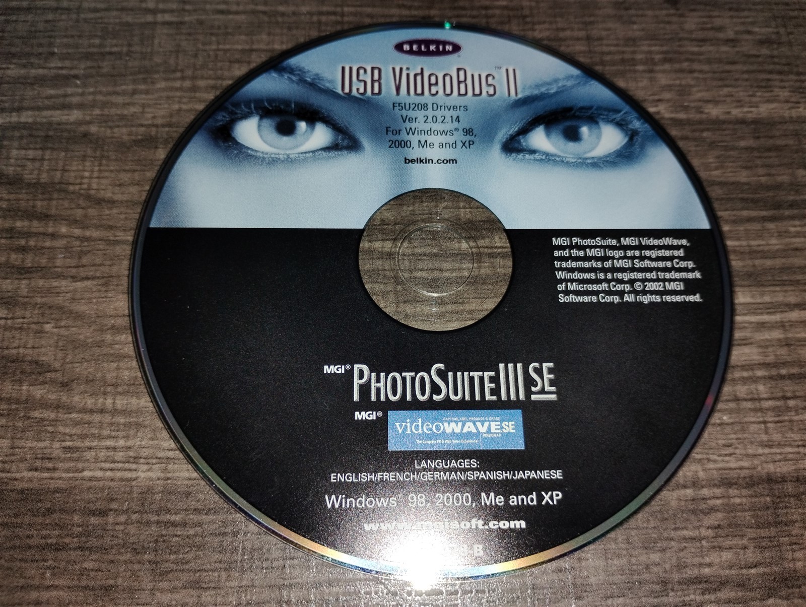 MGI PhotoSuite III SE + VideoWave SE 4.0 PC CD-ROM 2002 Windows 98/Me/2000/XP