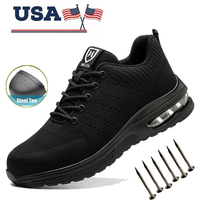 Mens Work Boots Steel Toe Safety Shoes Indestructible Sneakers Lightweight Shoes