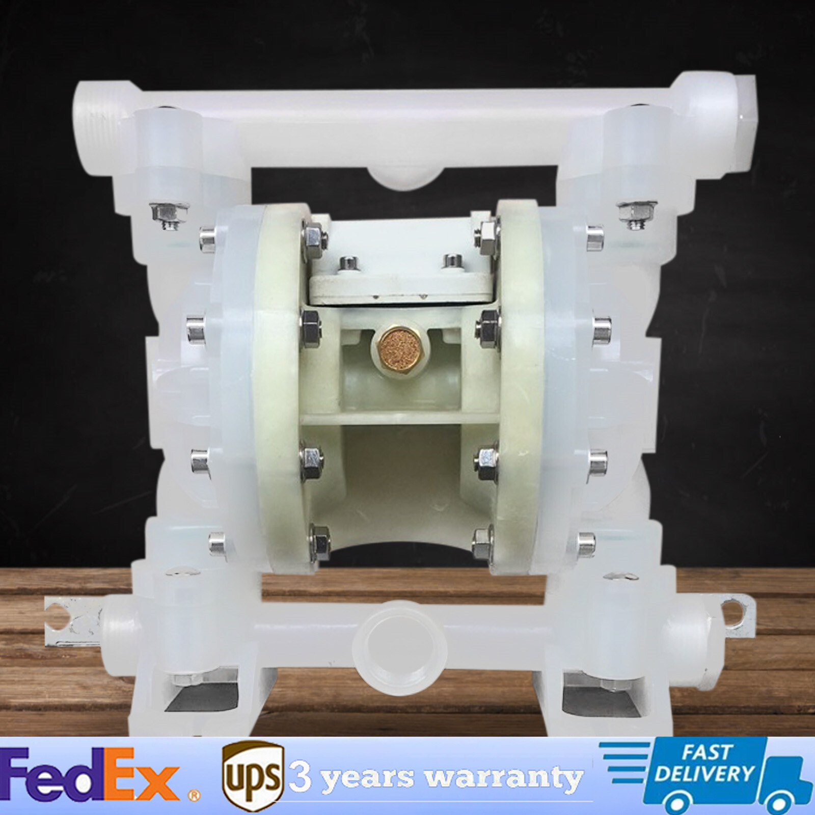 QBY4-15PP All-Plastic Air-Operated Double Diaphragm Pump 1/2in 101 PSI