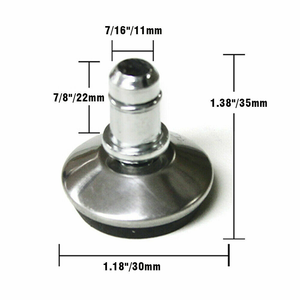 5PCS Office Chair Bell Glides Replacement Swivel Caster Wheels to Fixed Castors