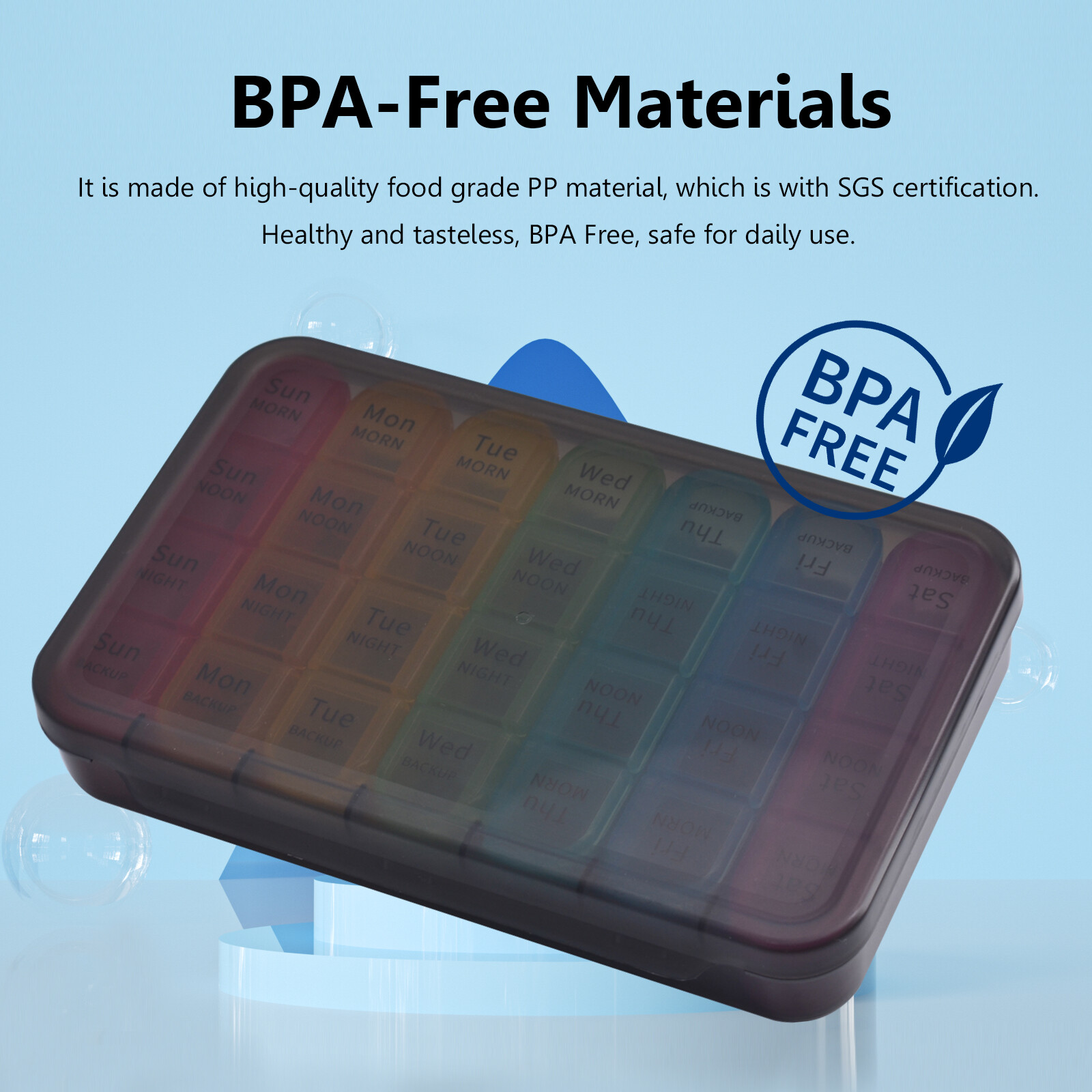 Weekly Pill Box Organizer 4 Times a Day 7 day Pill Boxes Organizer Case Medicine