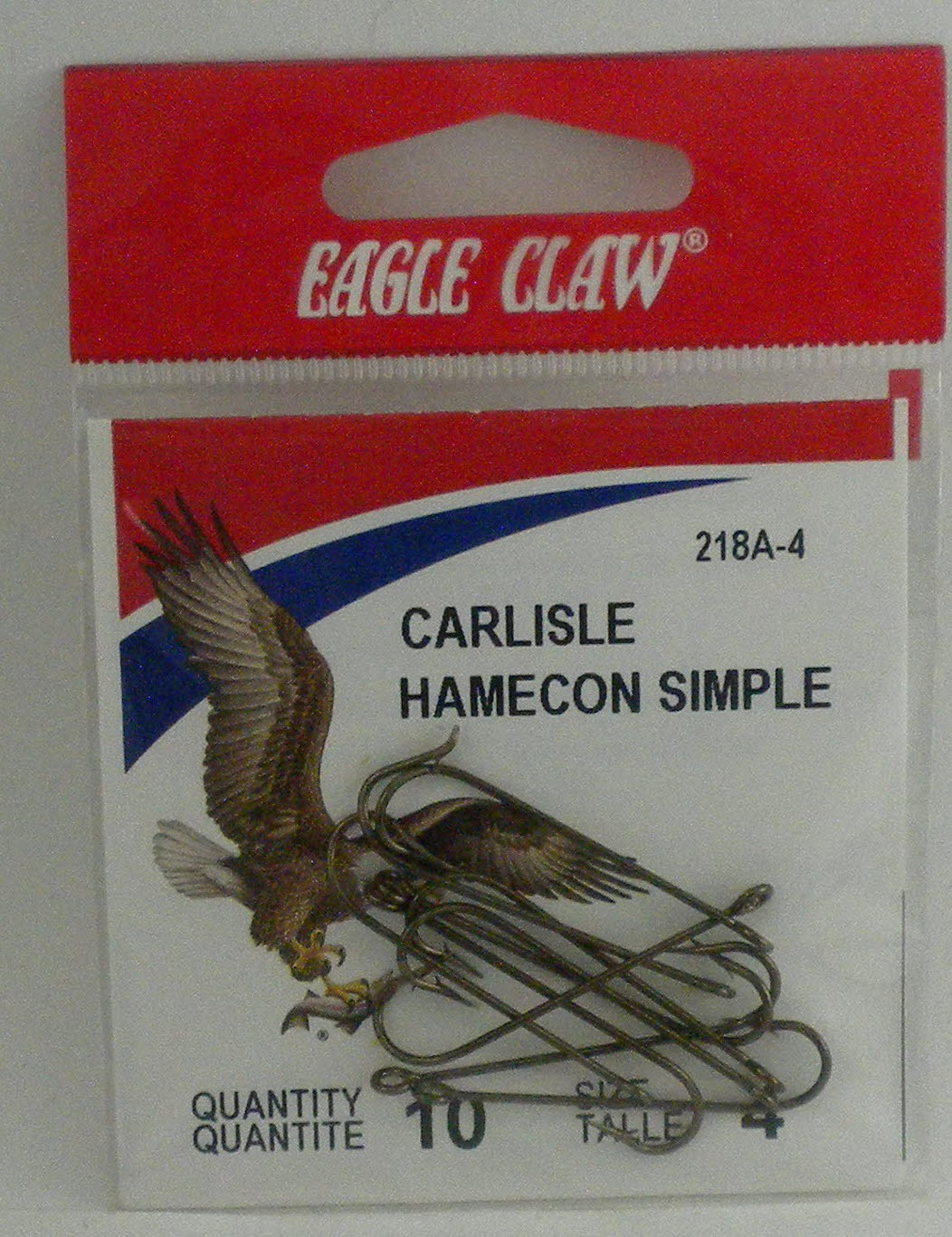 Eagle Claw 218AH-4 Bronze Carlisle Hook Size 4 10CT