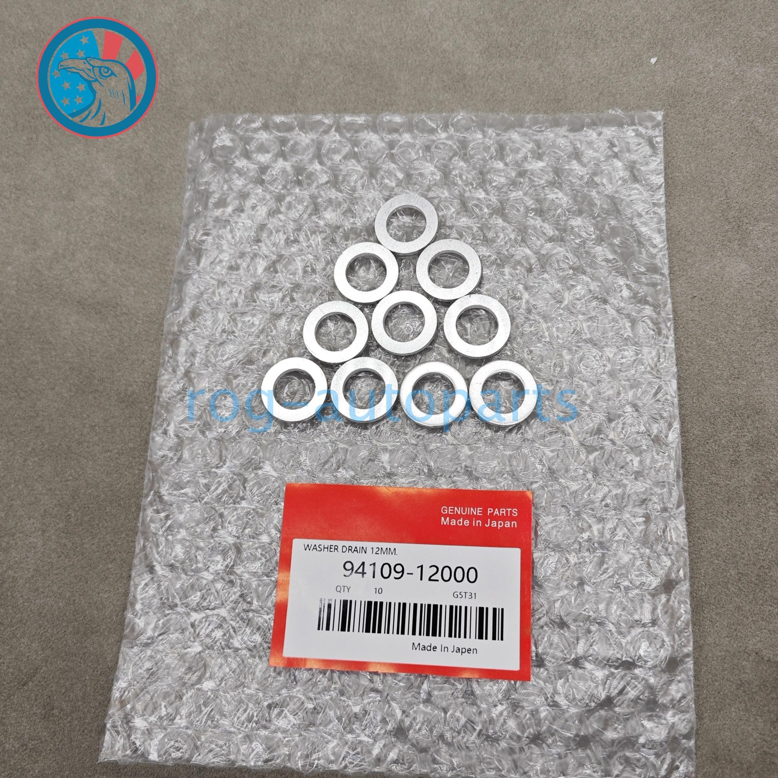OEM! 10PCS Aluminum Drain Plug Washer (12mm)  For Honda / Acura 94109-12000 USA