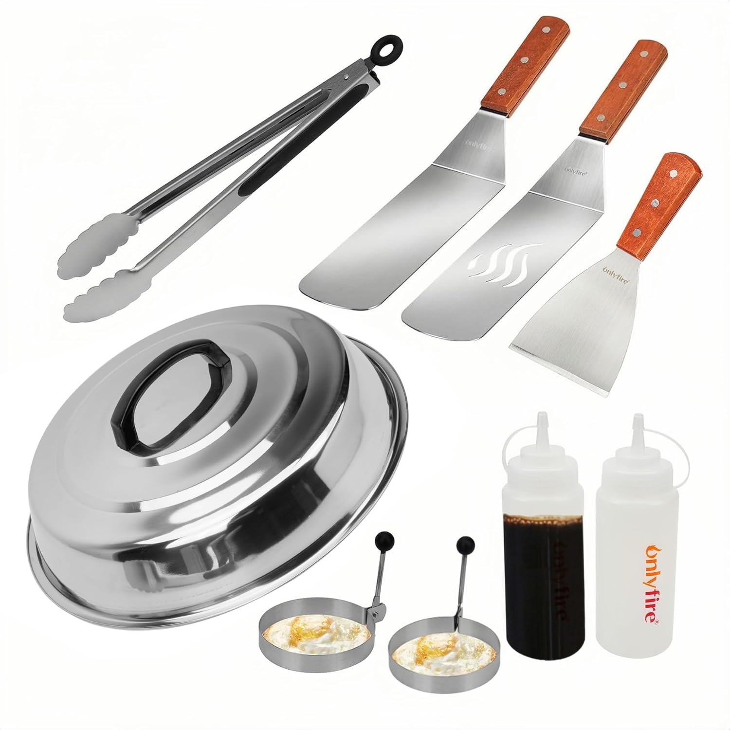 Onlyfire Griddle Accories Kit, Flat  Grill Accories Set for
