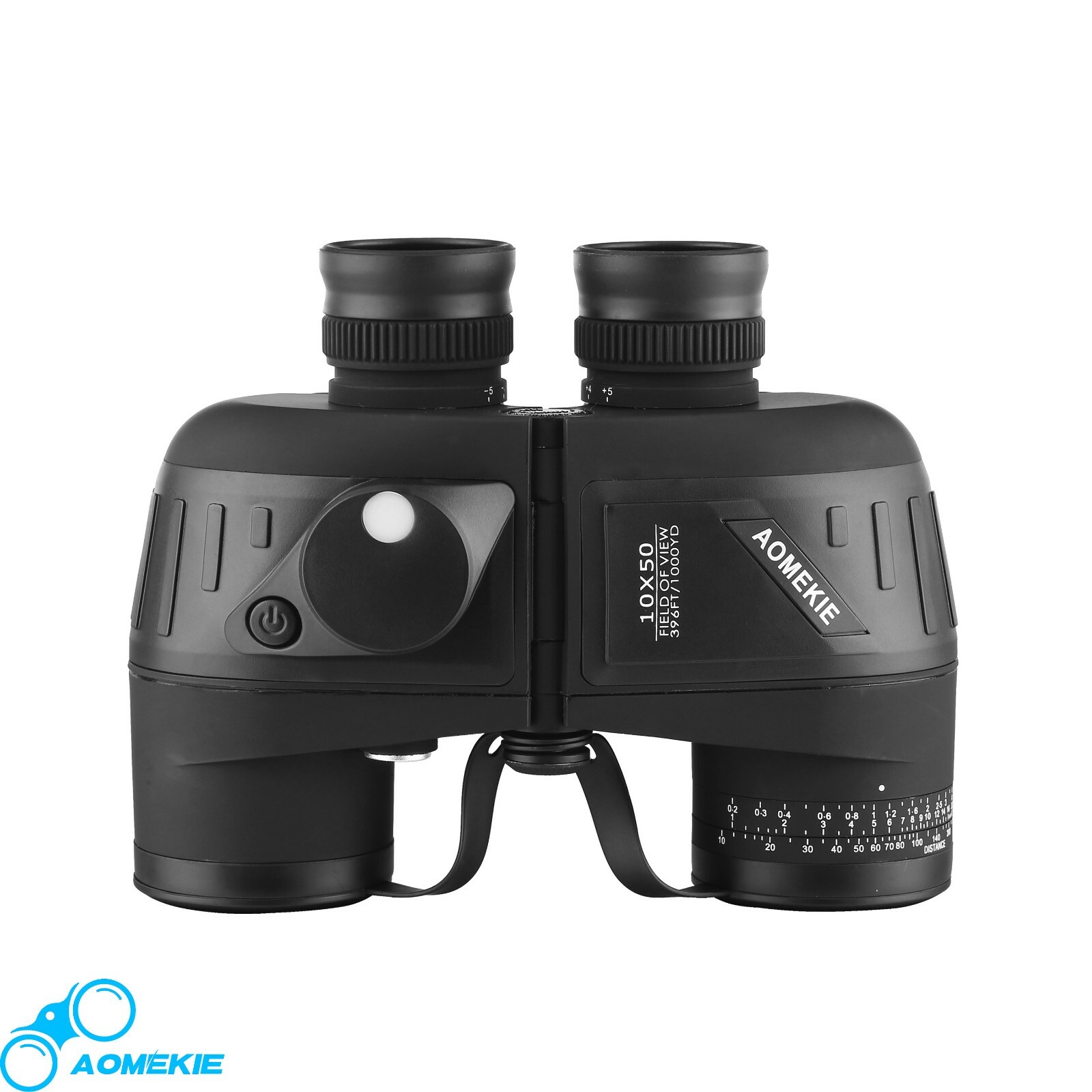 10X50 Marine Binoculars with Compass Rangefinder Waterproof for Hunting Boating