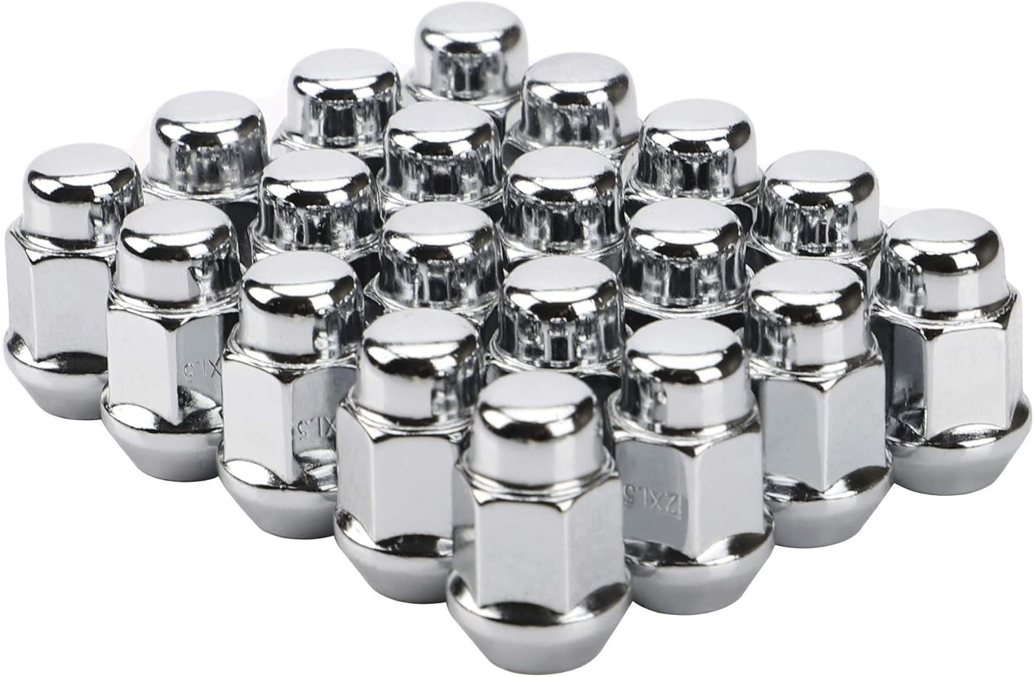 20pcs Premium Chrome Mag Lug Nuts for Toyota Lexus 12x1.5mm Hex 19mm