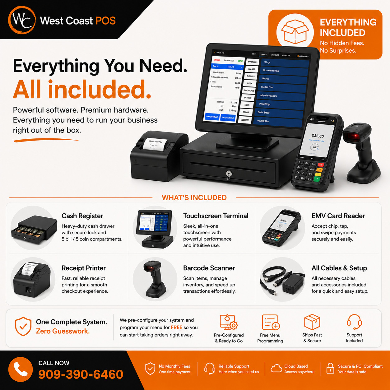 Complete POS System | Merchant Account Required Prior to Shipping