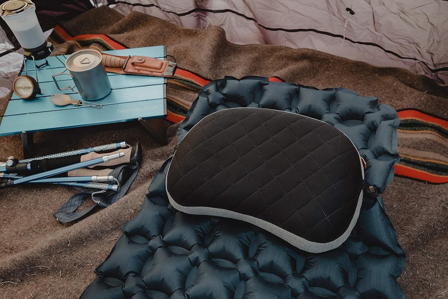 Compact Inflatable Camping Pillow with Removable Cover for Ultimate Comfort