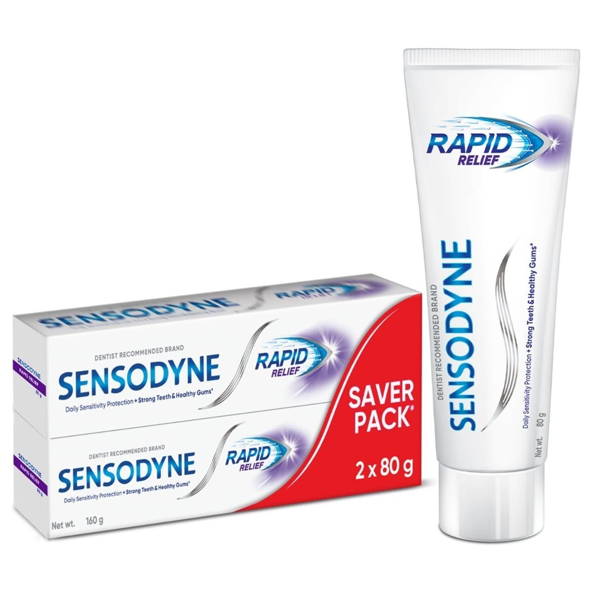Sensodyne Toothpaste Rapid Relief | Combo Pack - 160gm (80gm x 2)