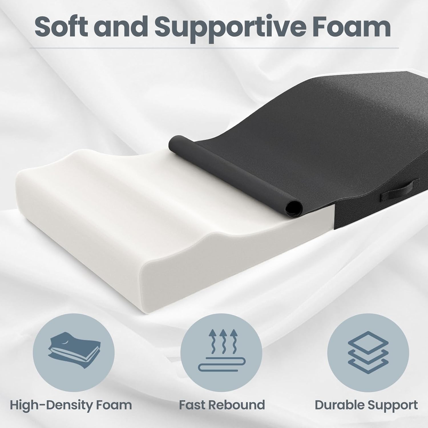 Ergonomic Lash Bed Topper, High-Density Foam Massage Table Topper with Plush
