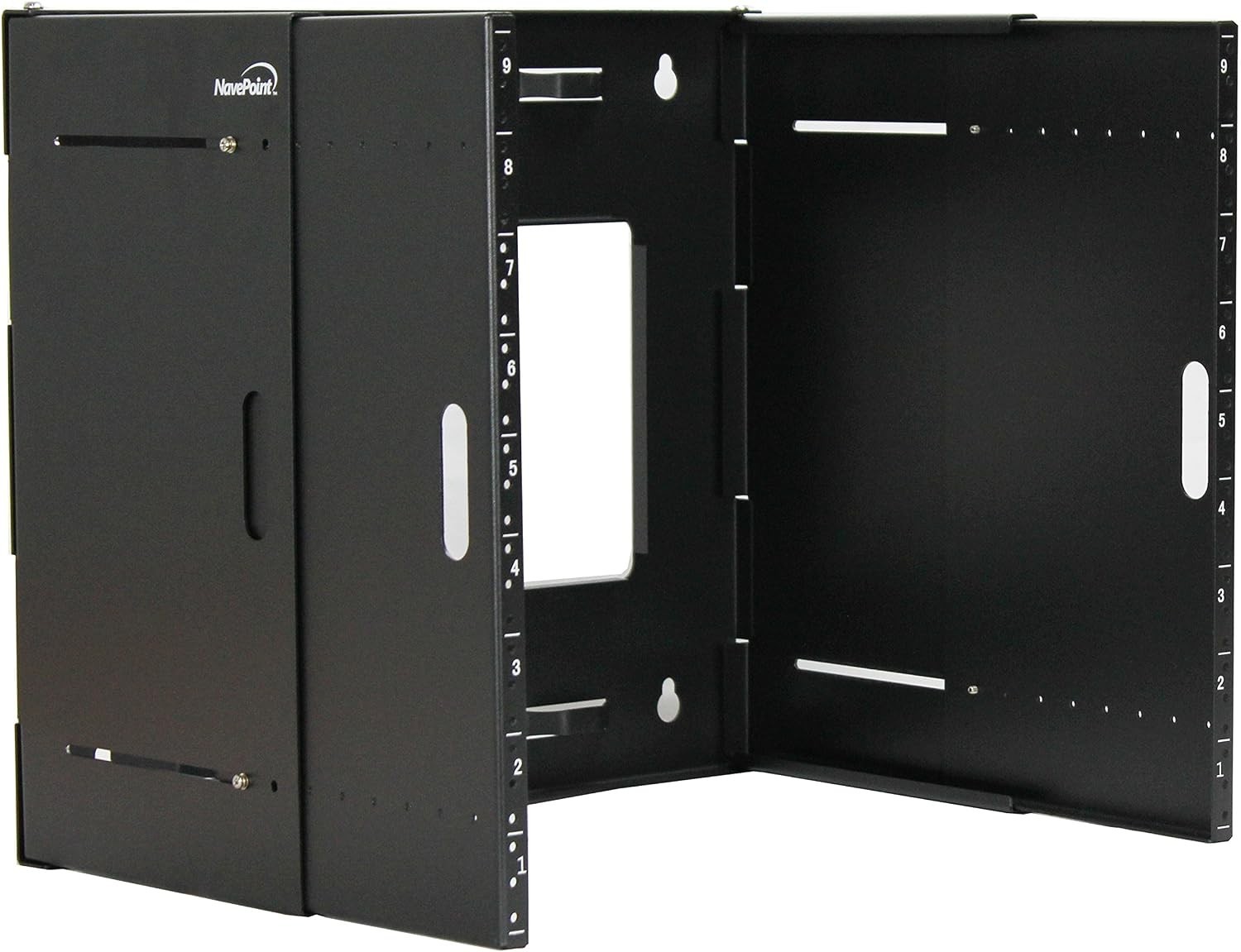 NavePoint Adjustable Depth 19" Wallmount Bracket 9U - Patch Panel