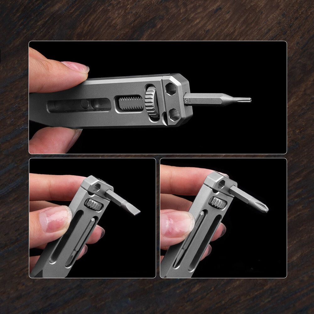 Multifunction Pry Bar Portable Wrench Screwdriver Titanium Alloy Artistic Tools