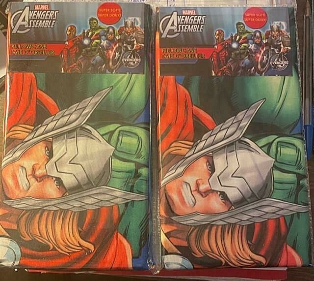 Avengers Assemble Standard Pillowcase Lot of 2 Marvel BNIP