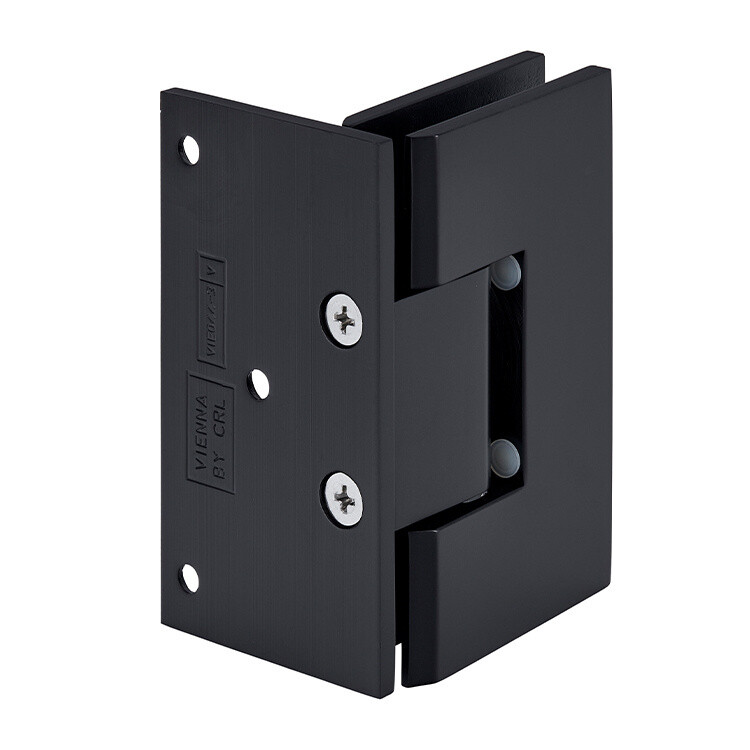 Matte Black Vienna 044 Series 5 Degree Pre-Set Wall Mount Offset Back Plate Hing