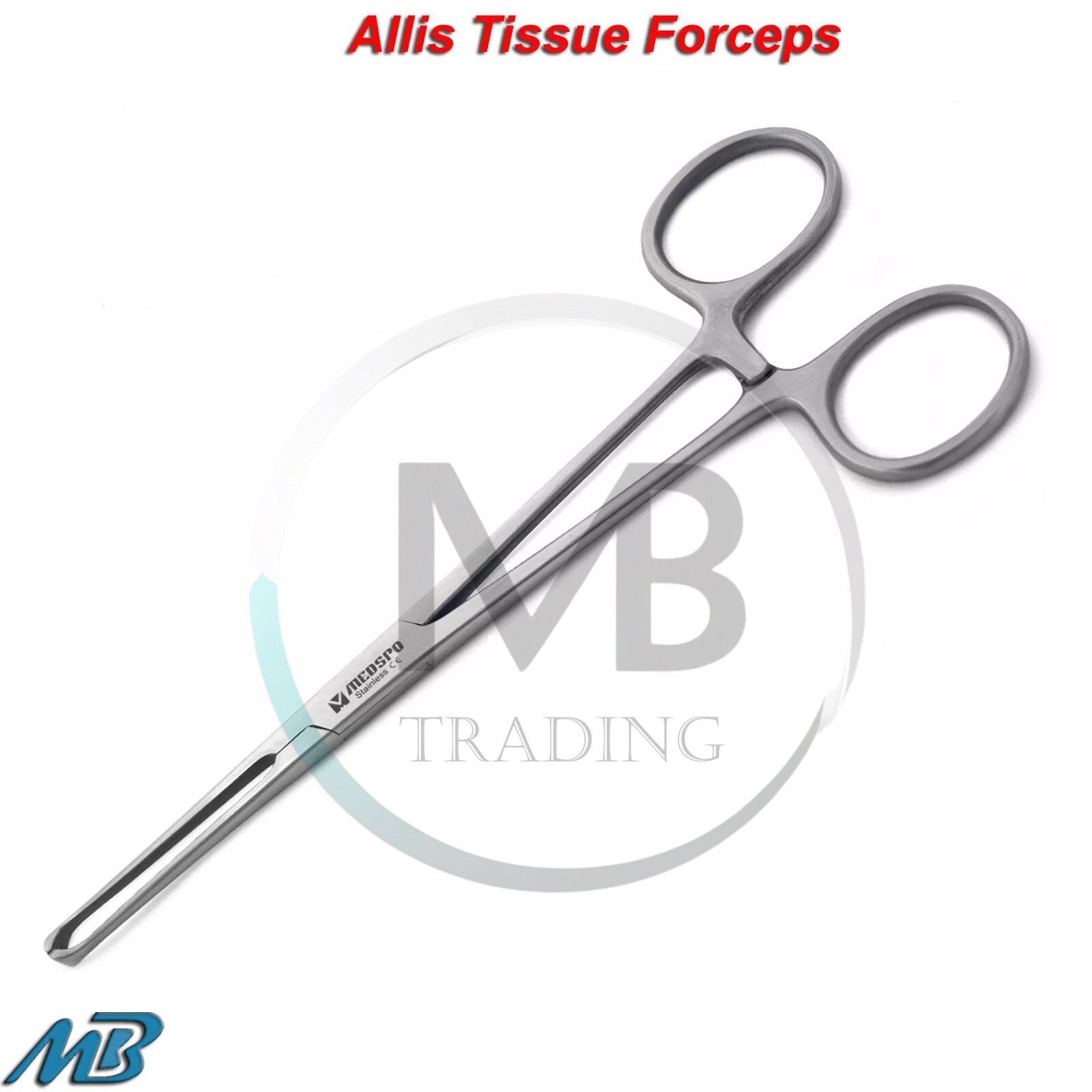 Surgical Allis Tissue Forceps Teeth Pickup Locking Pliers Dental Lab Instruments