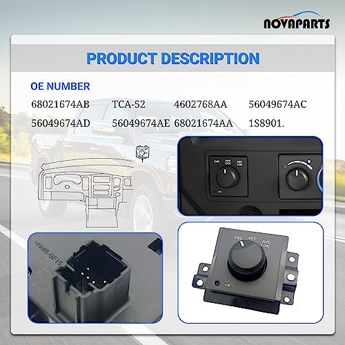 4x4 Switch 4WD Four Wheel Drive Selector Switch Transfer Case Control Switch