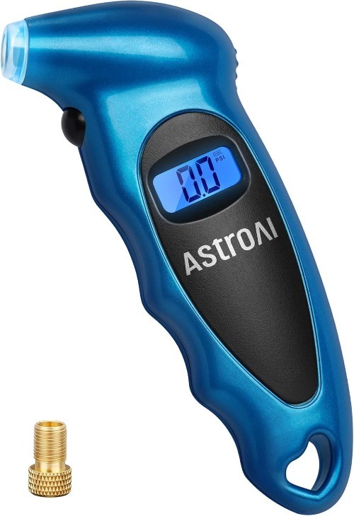 Digital Tire Pressure Gauge 0-150PSI, Accurate in 0.1 Increments, TireBlue