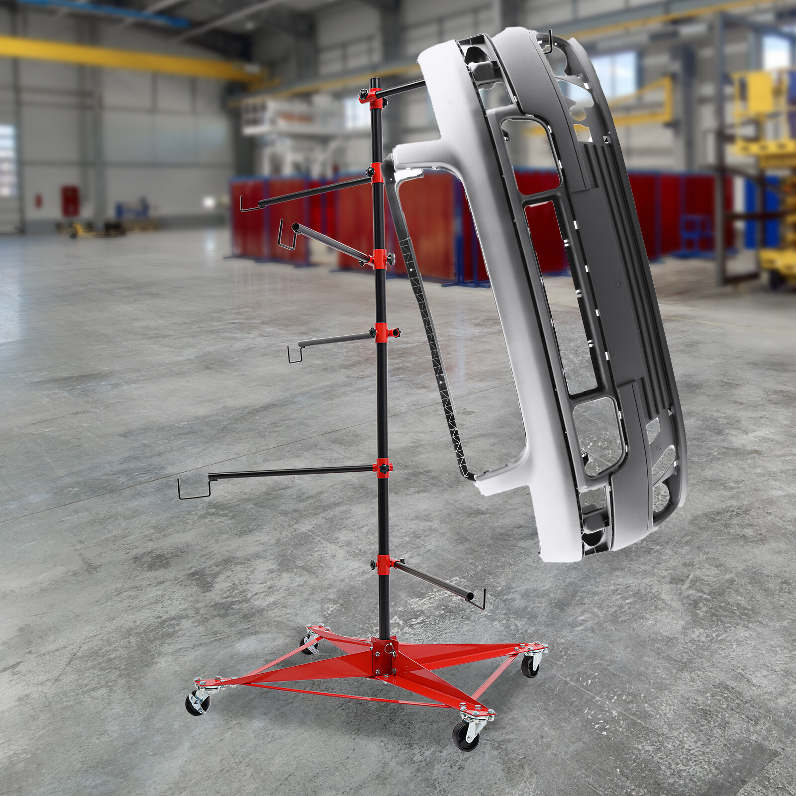 Auto Body Door Fender Center Post Hang Paint Stand Adjustable Panel Tree Holder