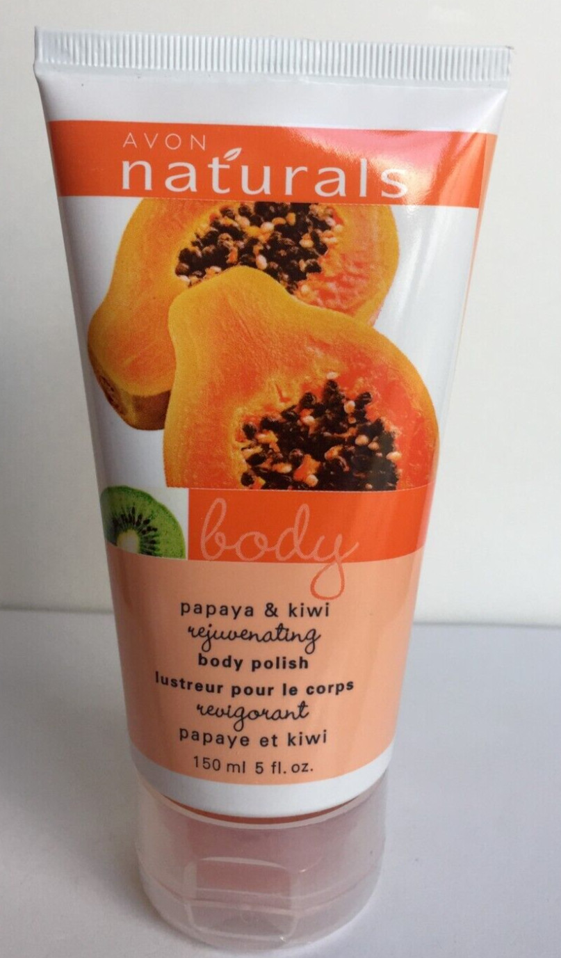 Avon~Naturals~Papaya & Kiwi~Exfoliating Body Polish~Lot of 2~Factory Sealed