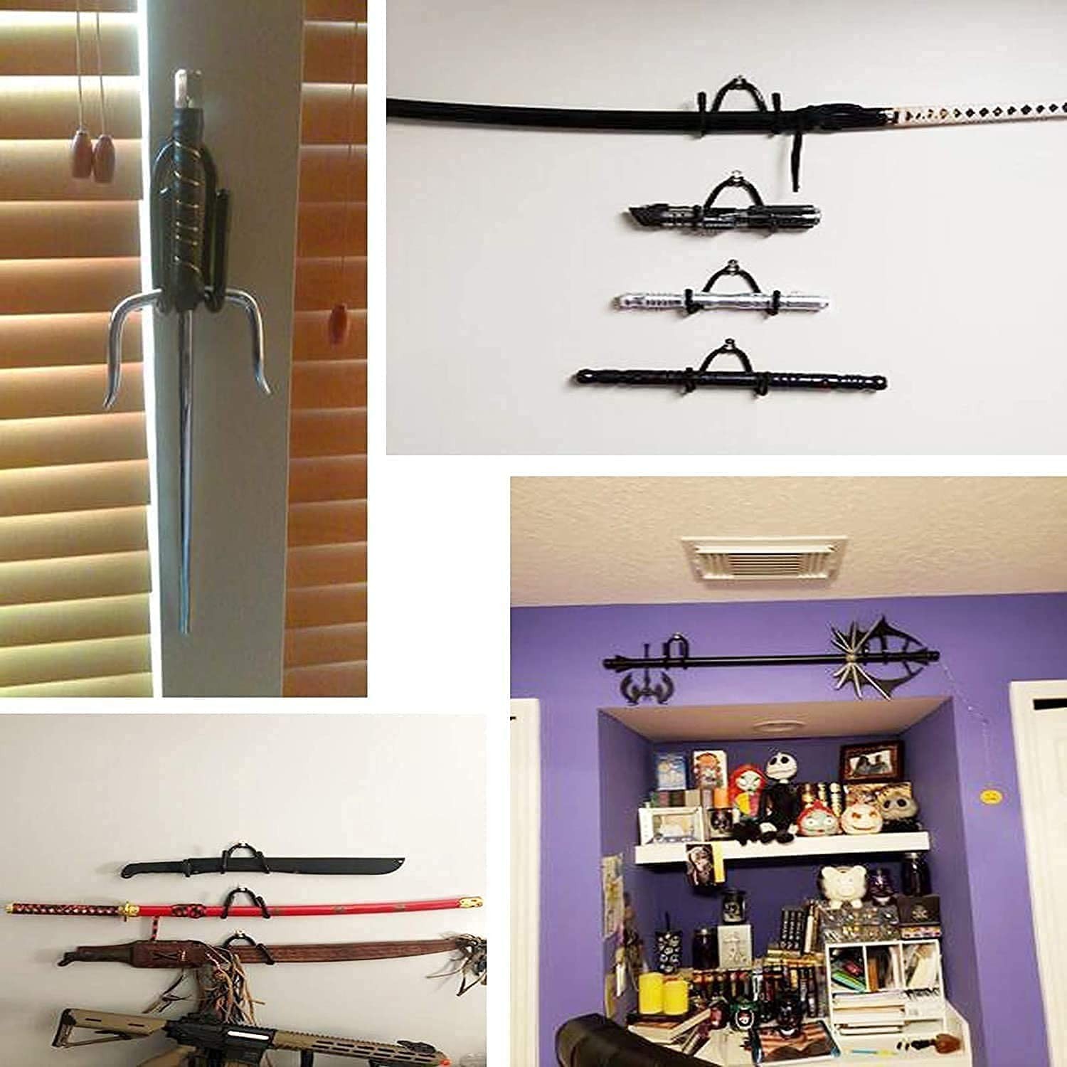 Universal Adjustable Sword, Wall Hook Storage Organizers Rack Display Hanger ...