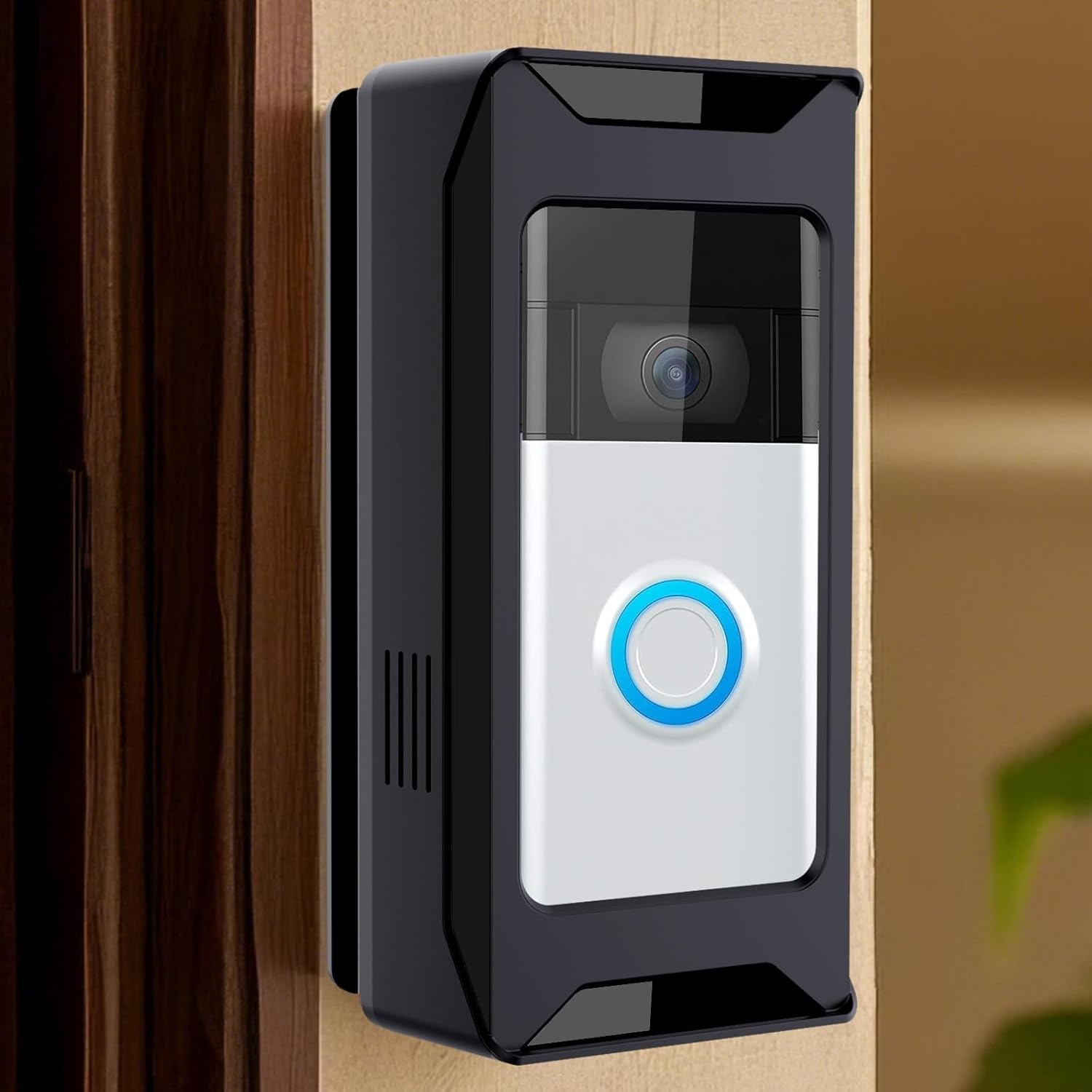 Anti-Theft Video Doorbell Mount Compatible with Ring/Blink Wireless Black