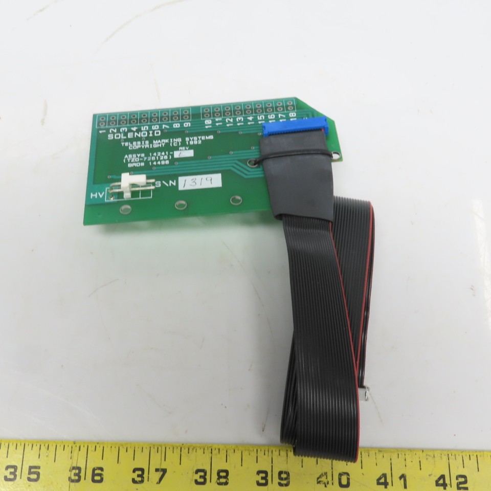 Telesis Marking Systems TZD-726126 14241-E Circuit Board W/Ribbon Cable
