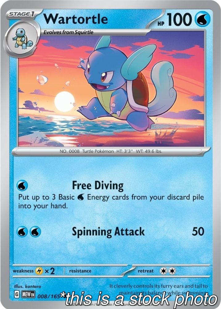 Wartortle - 008/165 - SV: Scarlet & Violet 151 - NM