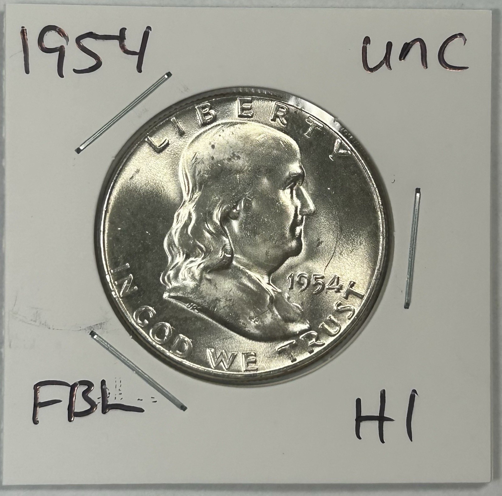 1954 Franklin Half Dollar Coin Uncirculated