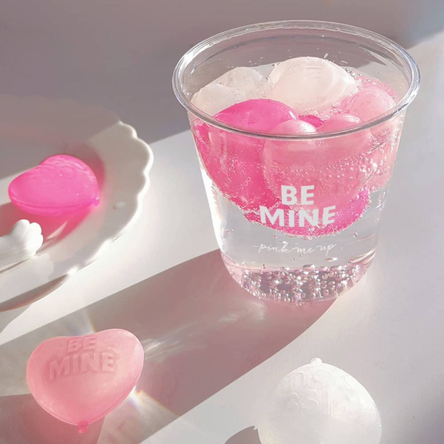 Reusable Ice Cube, 30 pcs Heart Shape Reusable Ice Cubes for Drinks, Whiskey,...