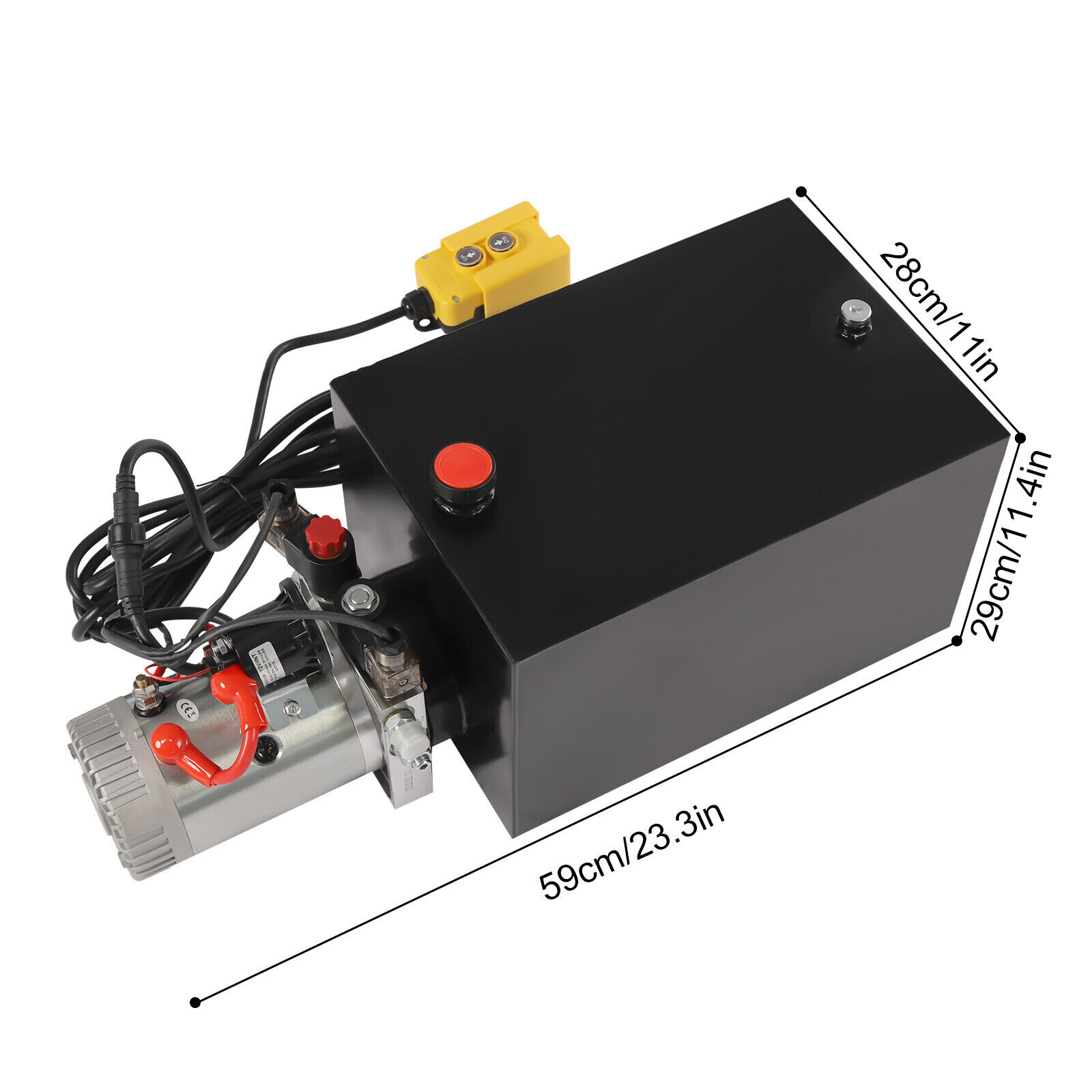 Hydraulic Pump 20 Quart Double Acting Dump Trailer Pump Power Unit DC 12V