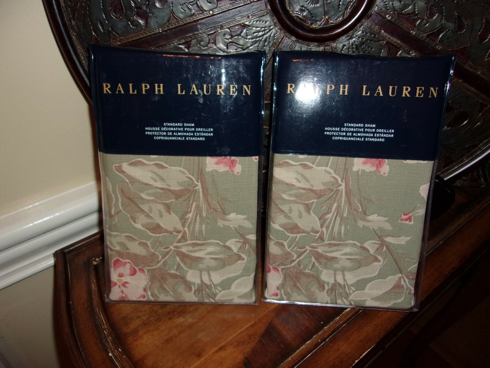 NIP Ralph Lauren Amagansett Layla Sage Floral Standard Sham Pair (2)