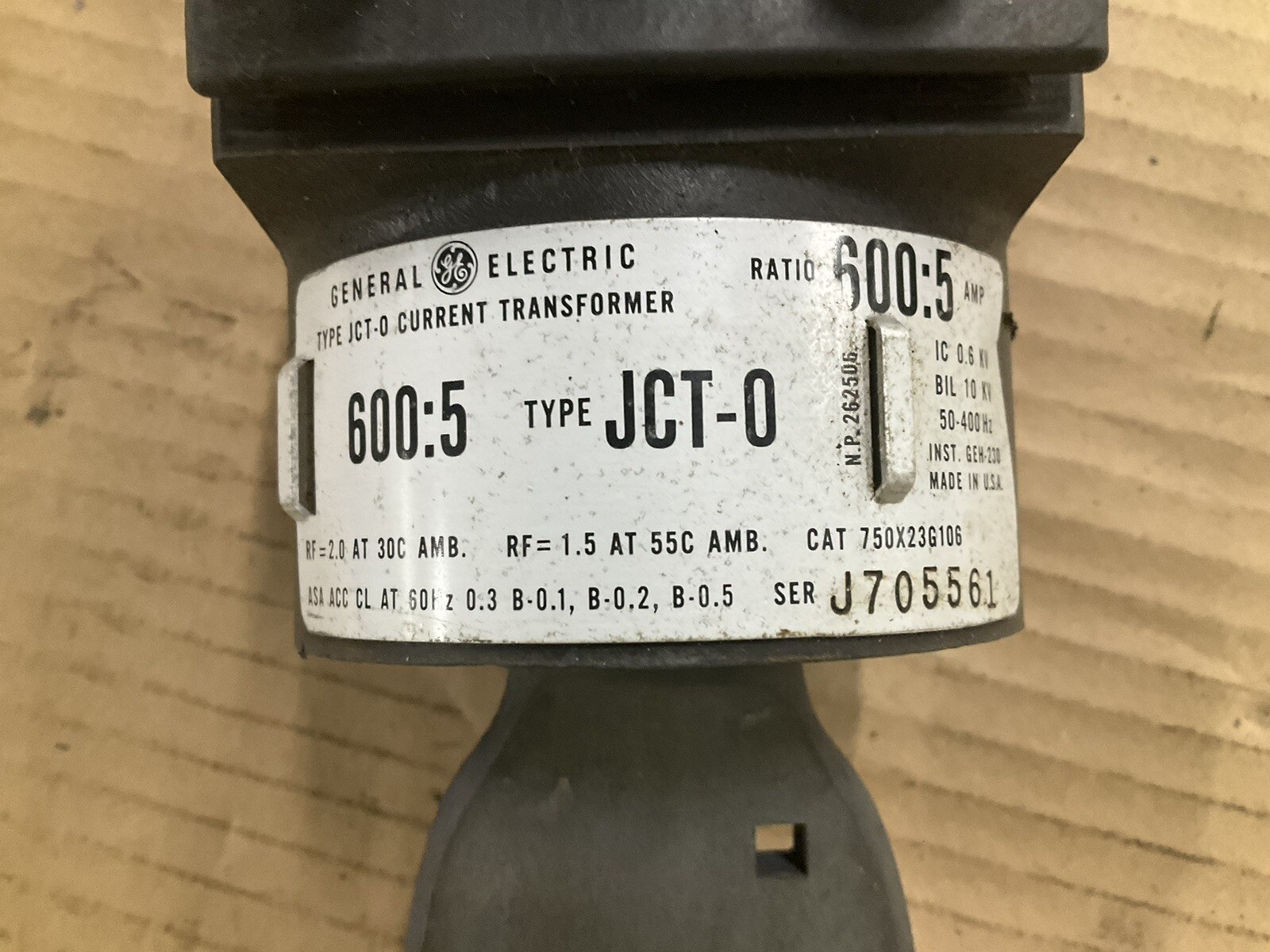 GE Type JCT-0 Current Transformer 600:5 Ratio 750 x 23G106 Multiples Available