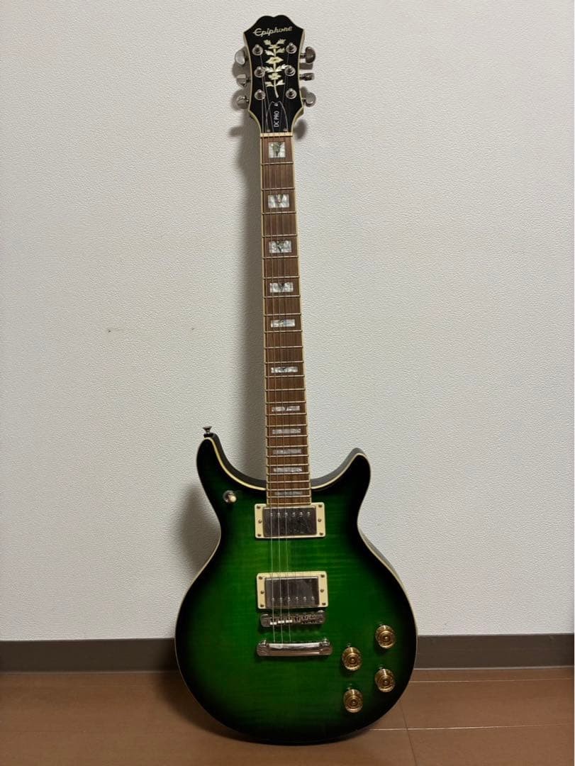 Epiphone DC PRO Electric Guitar Green Double Cutaway Solid Body