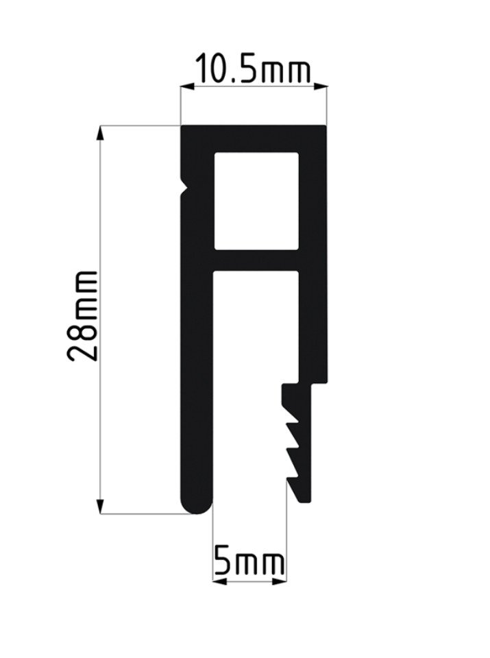 Stretch Ceiling PVC Wall Profile 2 m /6.5 ln. ft.