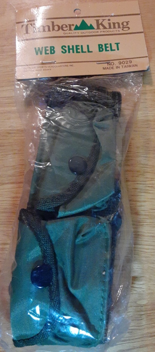Timber King Web Shell Belt Paintball Tube Holder With Pouch Navy Green NIP
