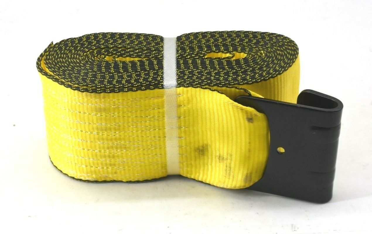 Lodi Metals 3400018 4" x 30' Yell Winch Strap With Flat Hook 5400 lbs Limit