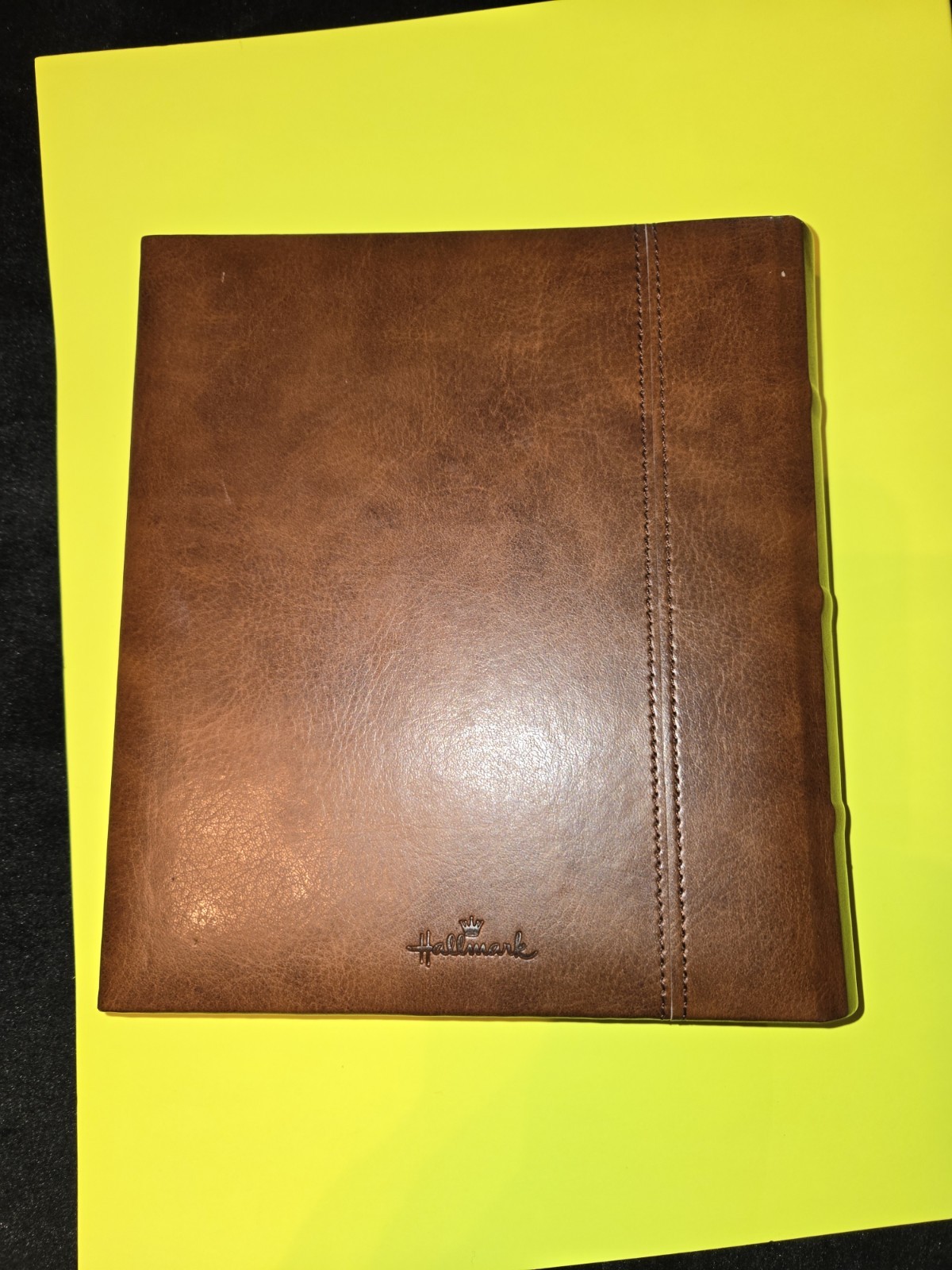 Hallmark Brown Leather 6-Ring Address Book