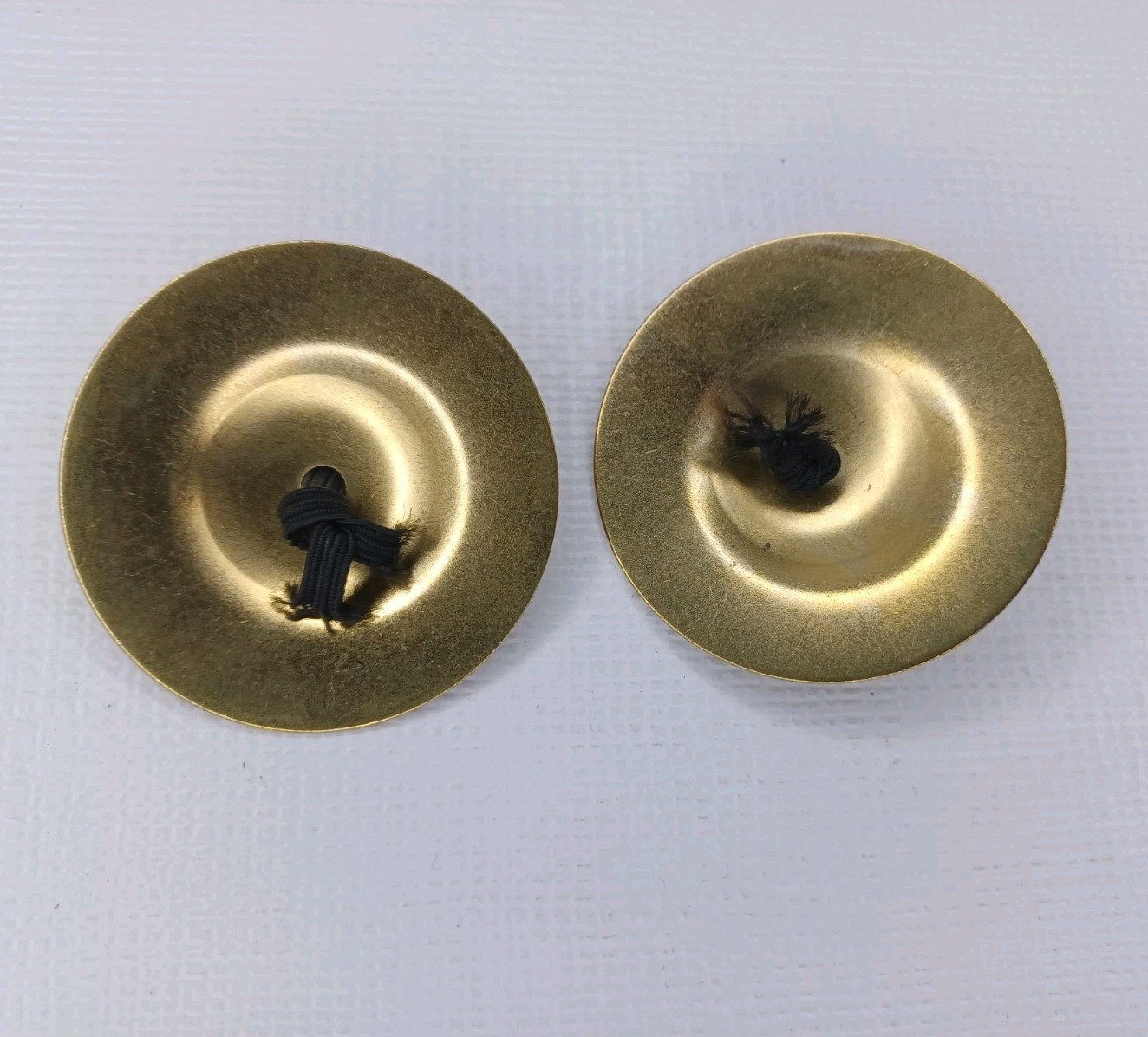 Brass Finger Cymbals 2.25" 1 Pair With Elastic