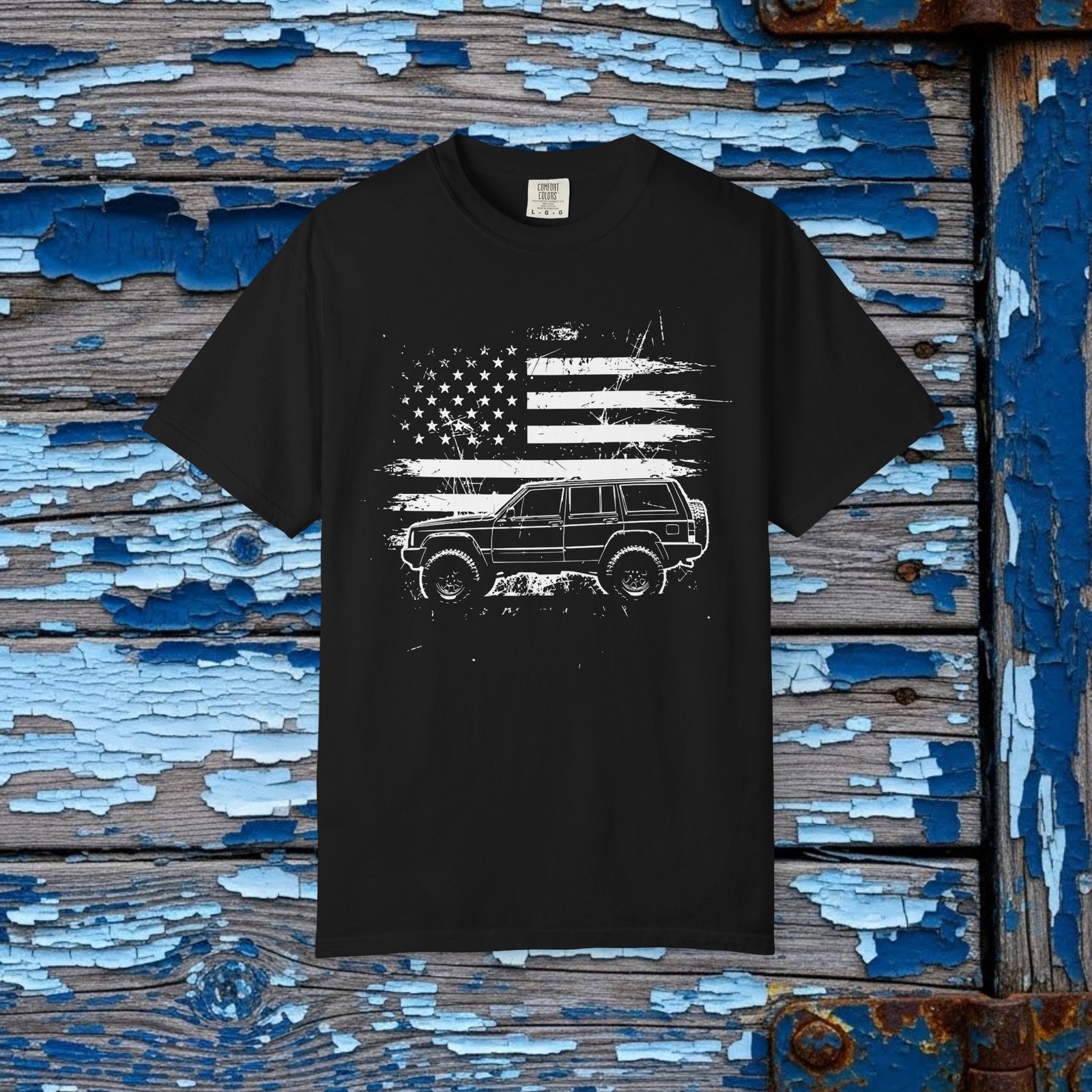 Cherokee XJ American Flag Off-Road 4x4 Vehicle