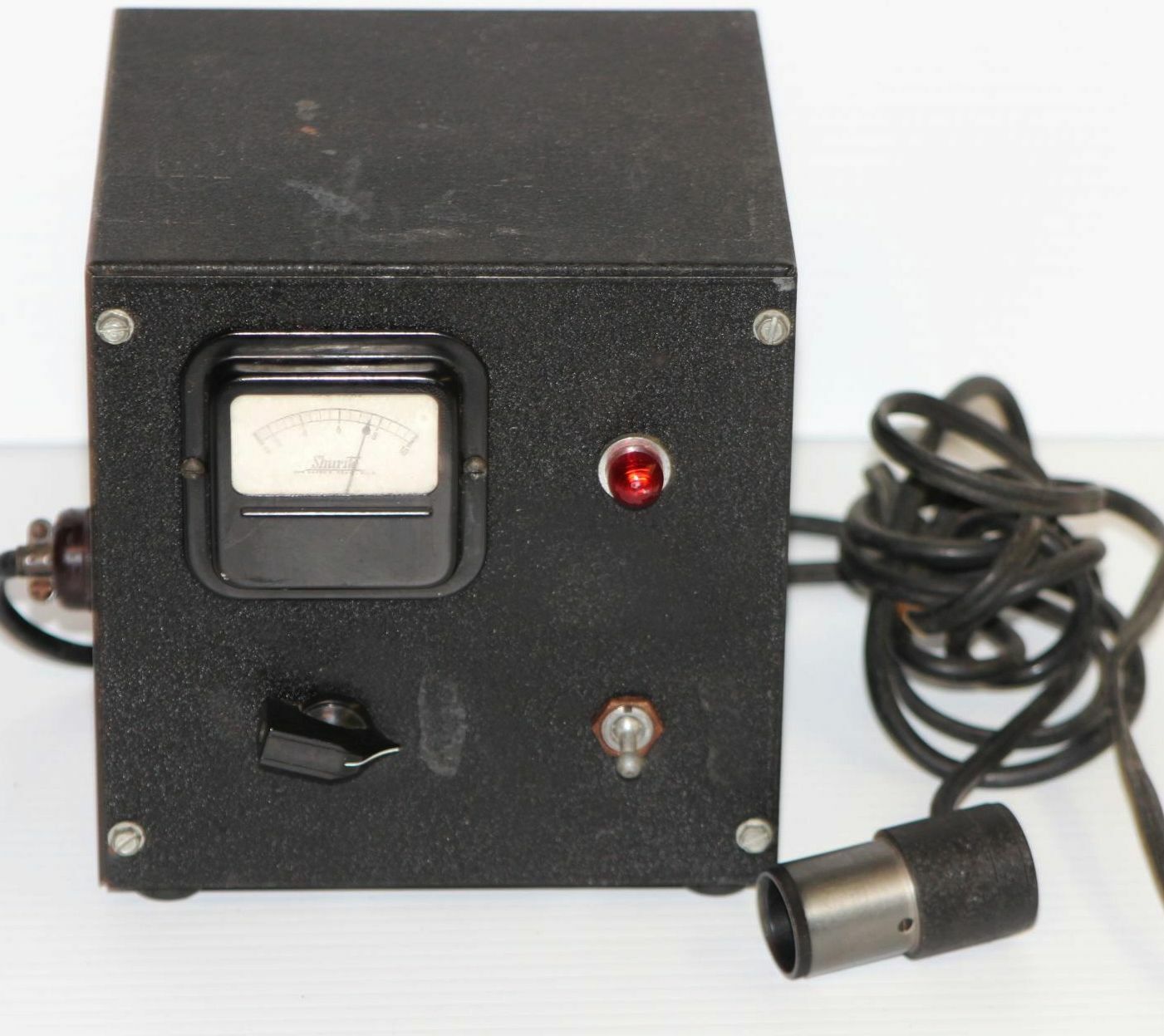 Vintage Shurite Volts A.C 1-10 Line Tester Meter Light Indicator Box Movie Prop