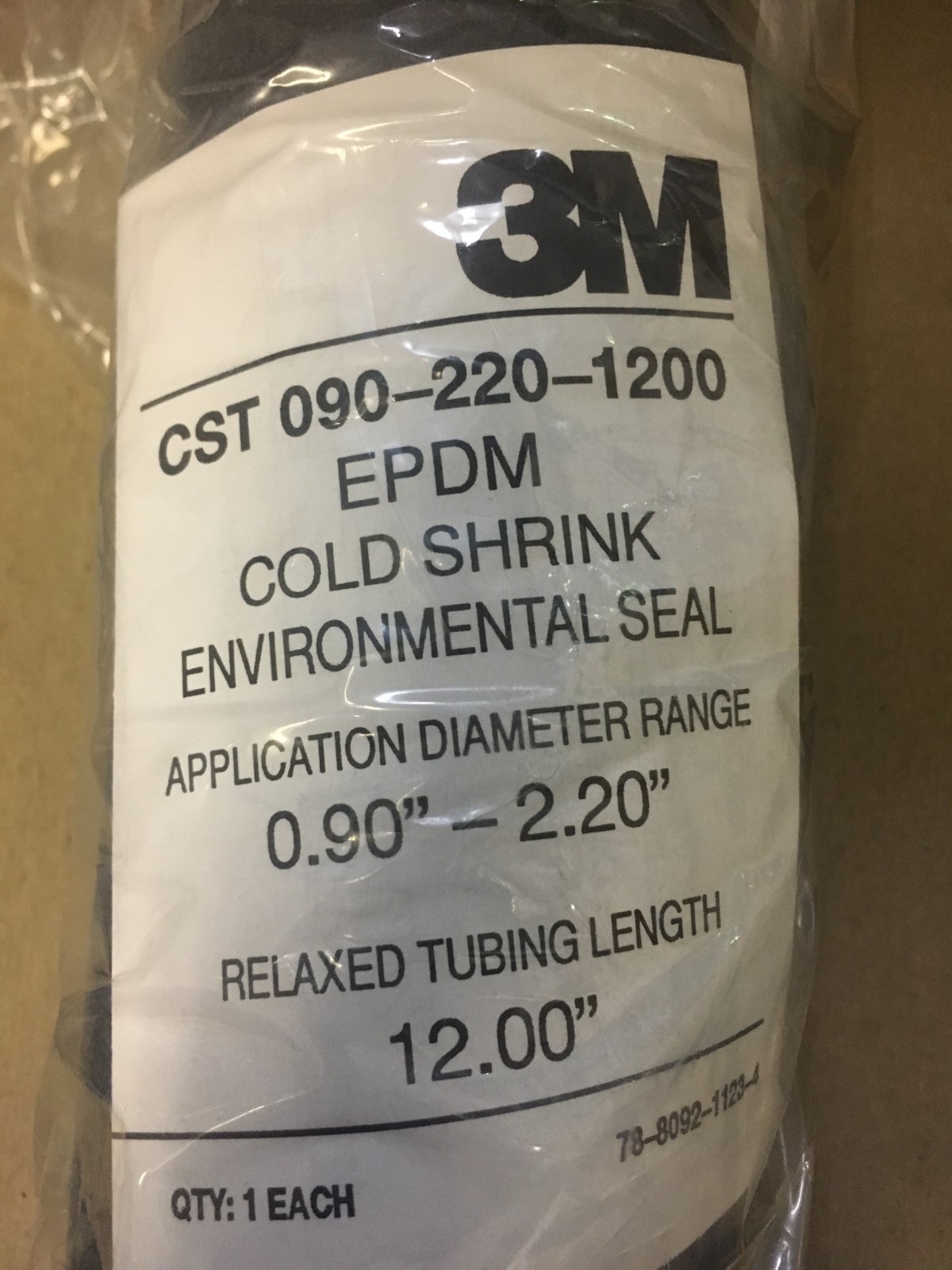 3M CST 090-220-1200 EPDM COLD SHRINK  .90" - 2.20"  LOT OF 10